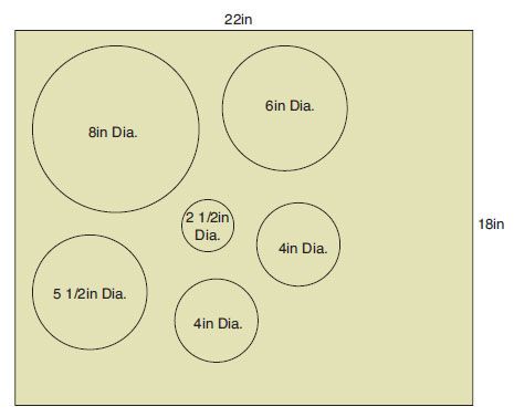 Figure 2: Layout for cutting appliqué circles